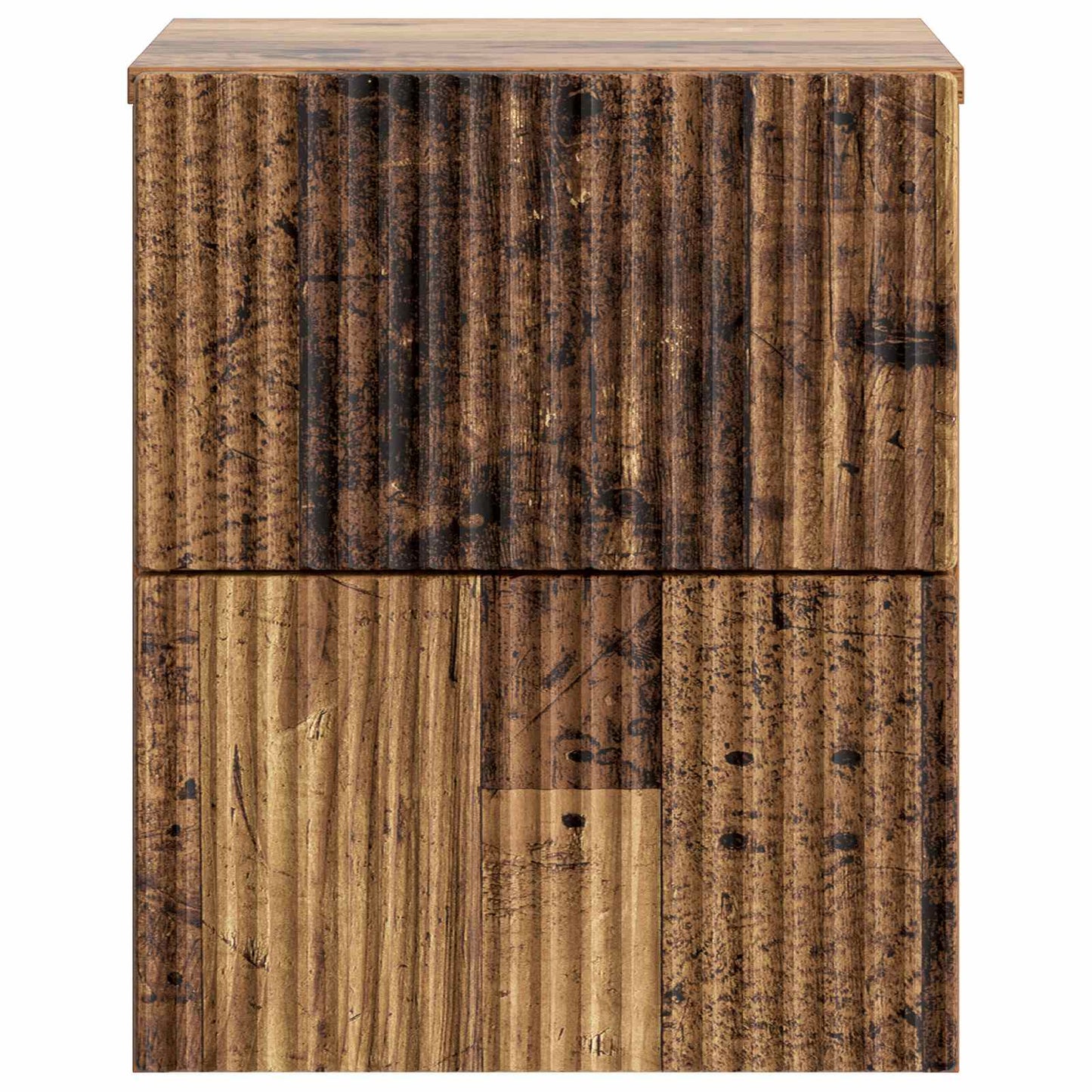 Mobiletto da notte a muro 2 pcs Legno antico 33 x 34,5 x 40 cm | homemem39