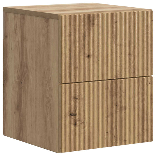 Mobiletto da notte a muro Rovere Artigianale 33 x 34,5 x 40 cm