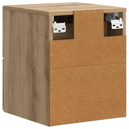Mobiletto da notte a muro Rovere Artigianale 33 x 34,5 x 40 cm | homemem39