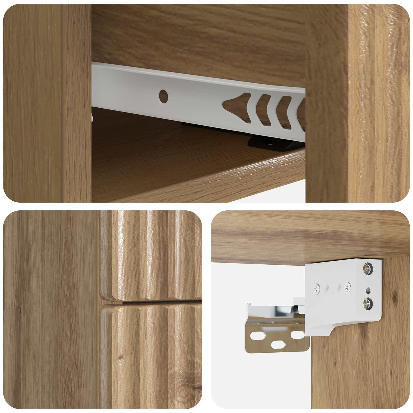 Mobiletto da notte a muro con cassetto 2 pcs Rovere Artigianale | homemem39