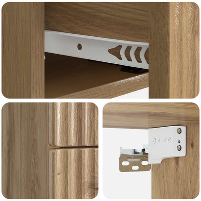 Mobiletto da notte a muro con cassetto 2 pcs Rovere Artigianale | homemem39