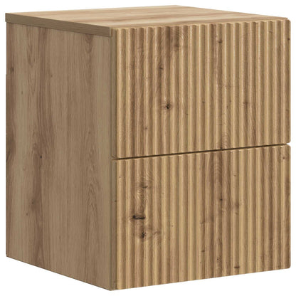 Mobiletto da notte a muro con cassetto 2 pcs Rovere Artigianale | homemem39