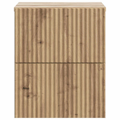 Mobiletto da notte a muro con cassetto 2 pcs Rovere Artigianale | homemem39