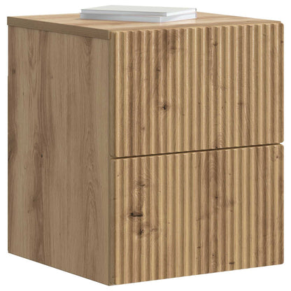 Mobiletto da notte a muro con cassetto 2 pcs Rovere Artigianale | homemem39