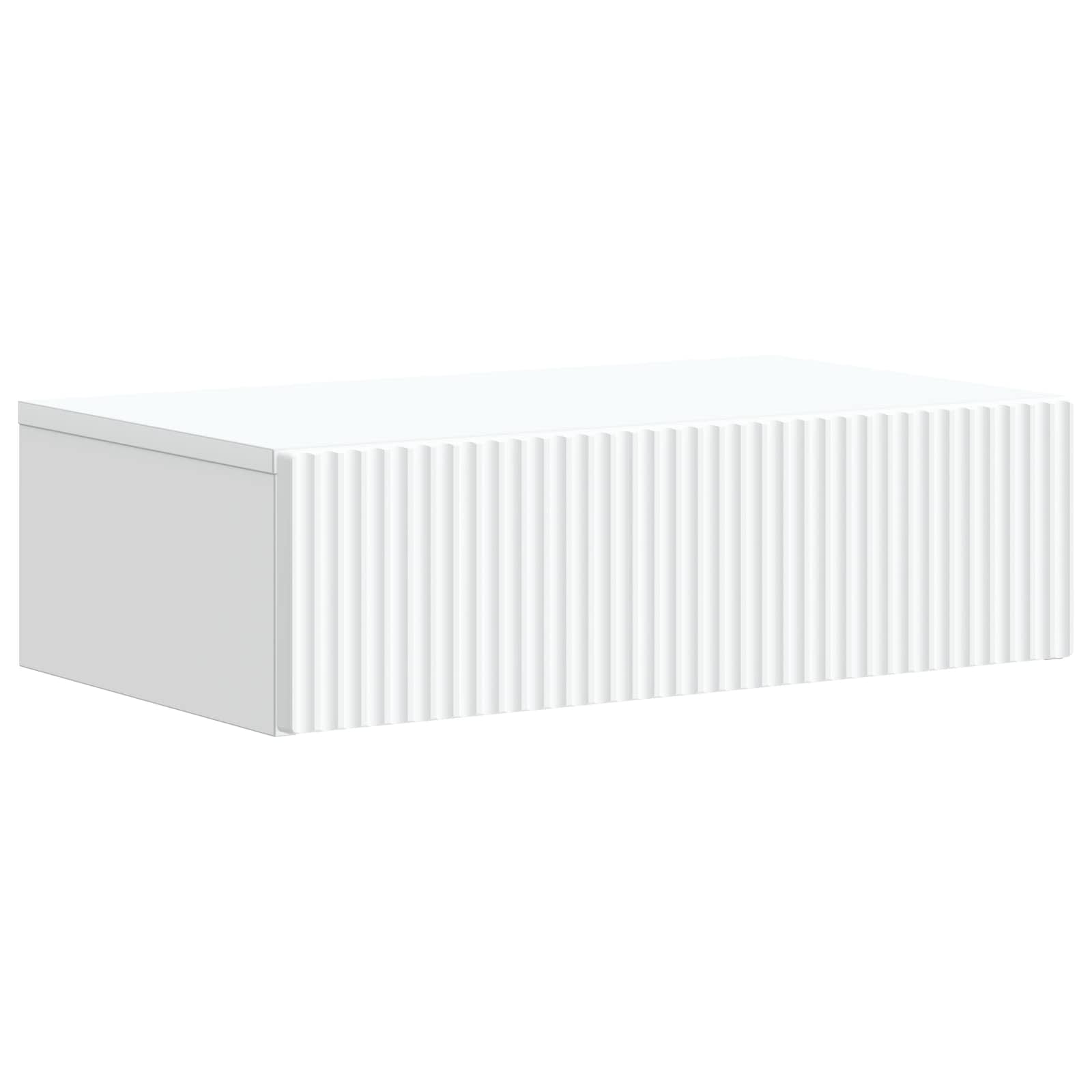 Tavolino da Parete Laterale Bianco 59 x 34,5 x 17 cm | homemem39