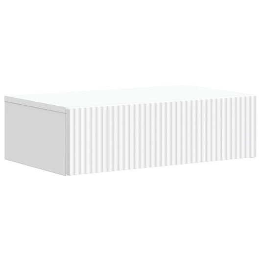 Tavolino da Parete Laterale Bianco 59 x 34,5 x 17 cm | homemem39