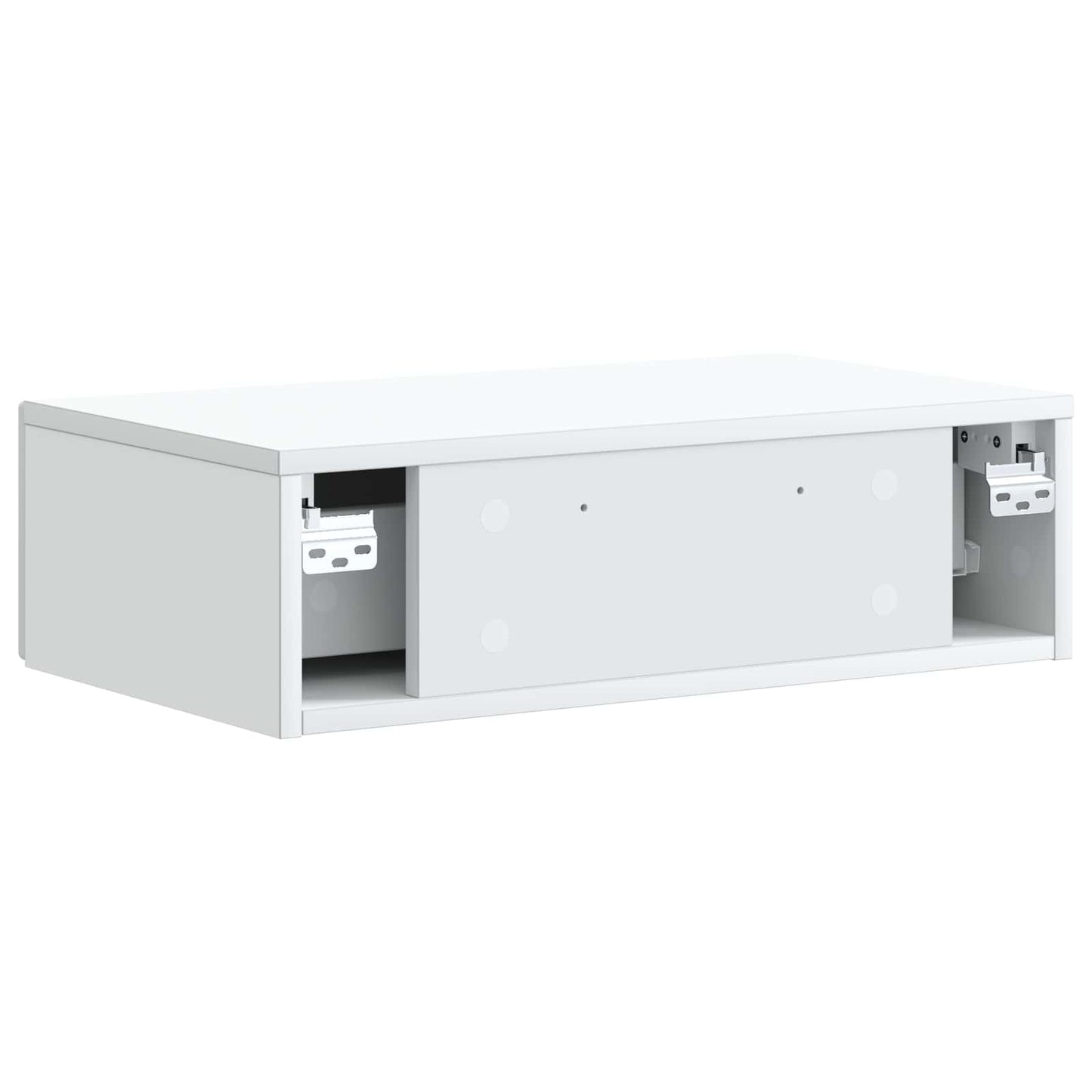 Tavolino da Parete Laterale Bianco 59 x 34,5 x 17 cm