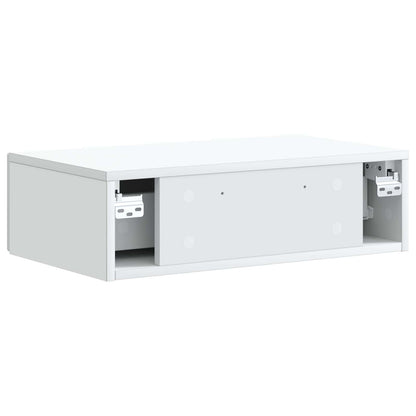 Tavolino da Parete Laterale Bianco 59 x 34,5 x 17 cm