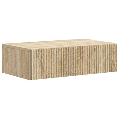 Tavolino da Parete Laterale Rovere Sonoma 59 x 34,5 x 17 cm | homemem39