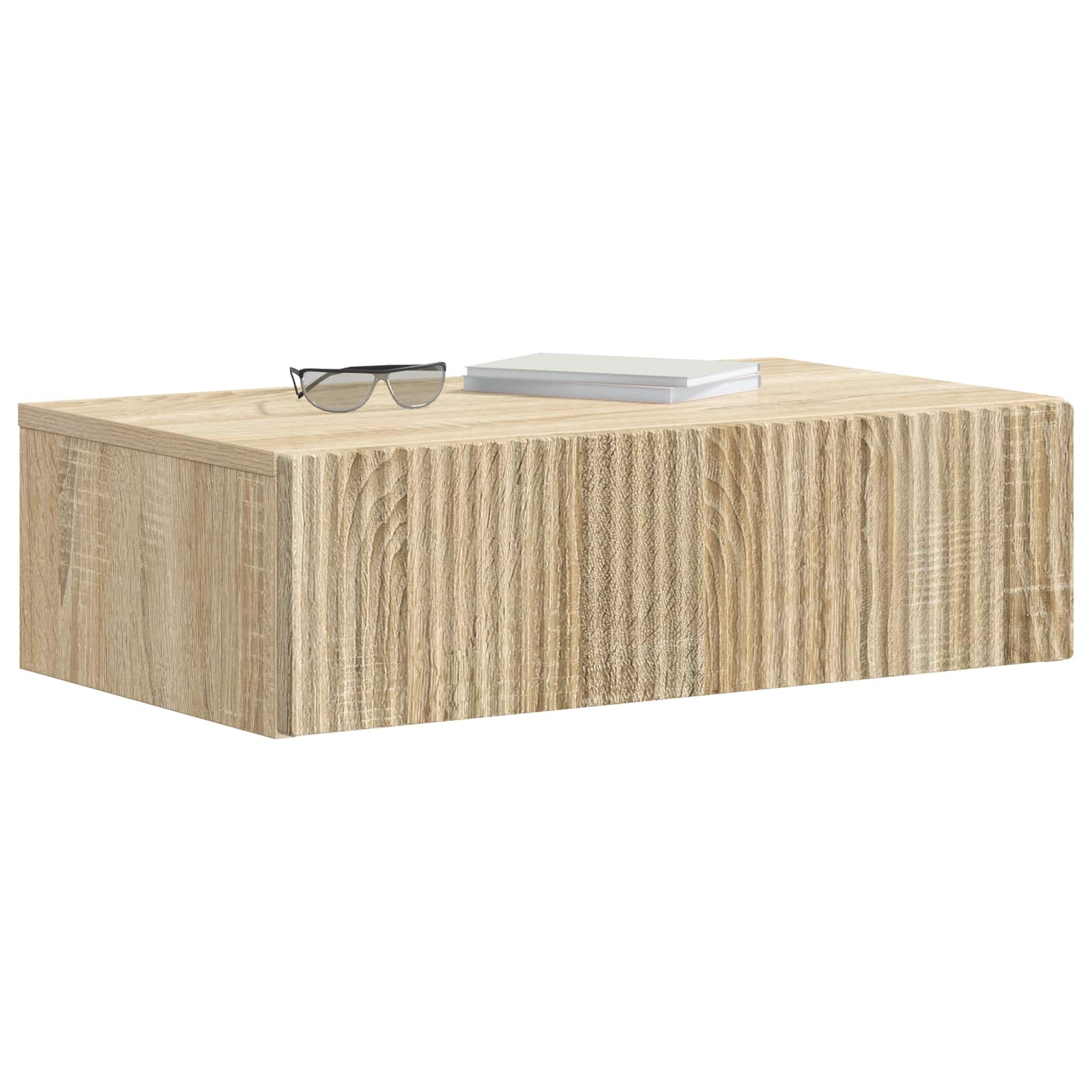 Tavolino da Parete Laterale Rovere Sonoma 59 x 34,5 x 17 cm | homemem39