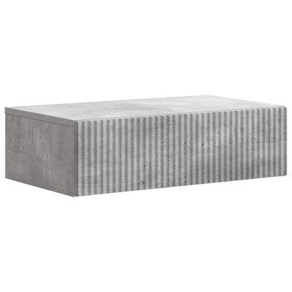 Tavolino da Parete Laterale Grigio Cemento 59 x 34,5 x 17 cm