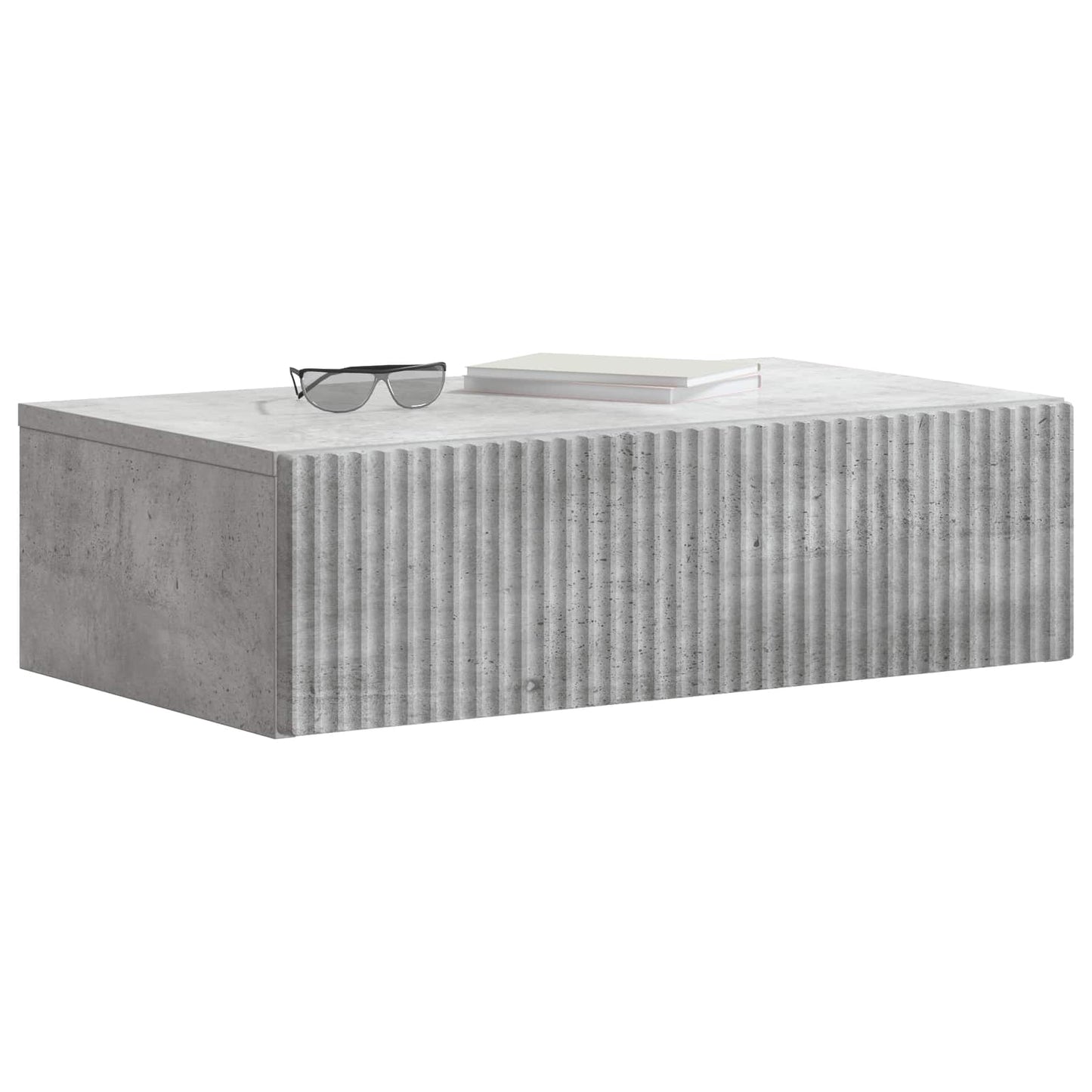 Tavolino da Parete Laterale Grigio Cemento 59 x 34,5 x 17 cm | homemem39
