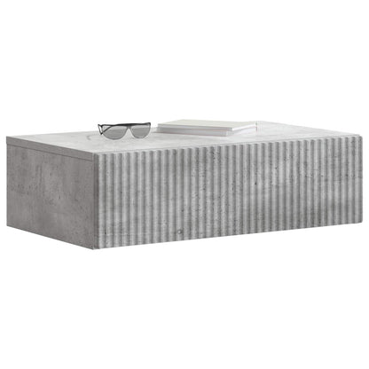Tavolino da Parete Laterale Grigio Cemento 59 x 34,5 x 17 cm