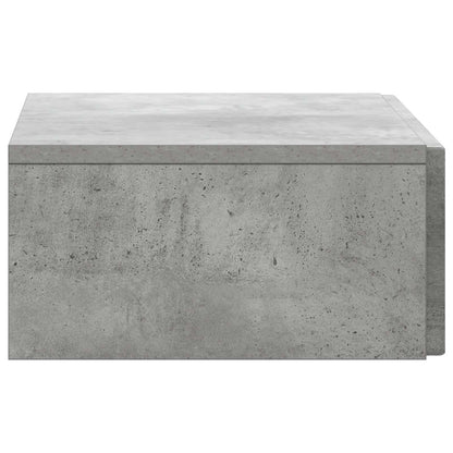 Tavolino da Parete Laterale Grigio Cemento 59 x 34,5 x 17 cm