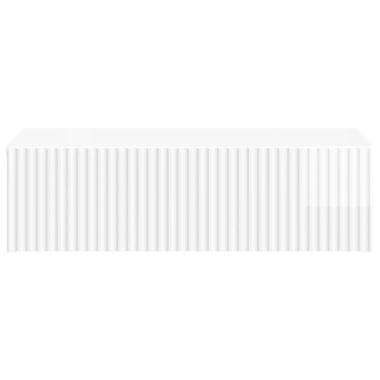 Tavolino da Parete Laterale Bianco Lucido 59 x 34,5 x 17 cm | homemem39