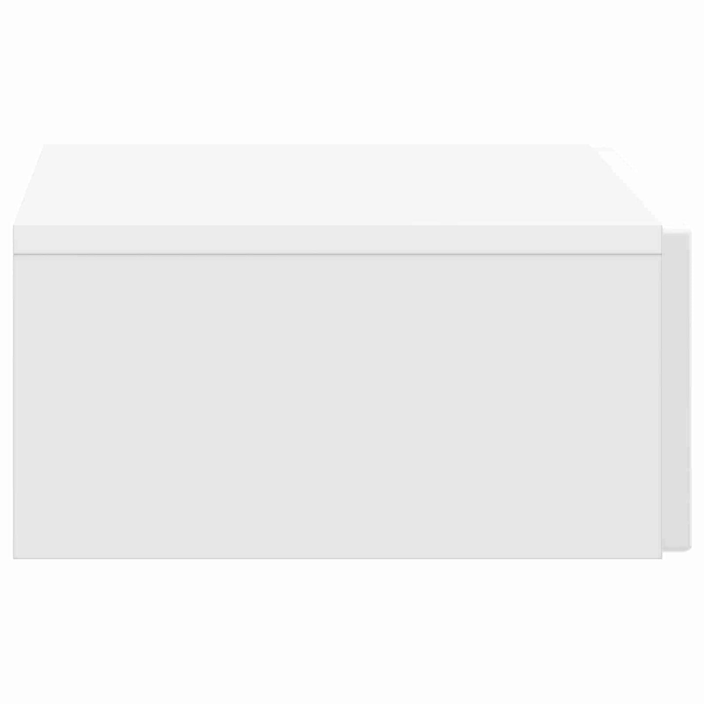 Tavolino da Parete Laterale Bianco Lucido 59 x 34,5 x 17 cm | homemem39