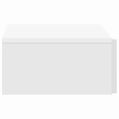 Tavolino da Parete Laterale Bianco Lucido 59 x 34,5 x 17 cm | homemem39