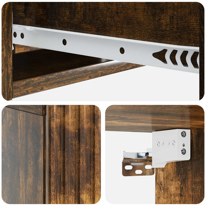 Tavolino da Parete Laterale Rovere Fumo 59 x 34,5 x 17 cm | homemem39