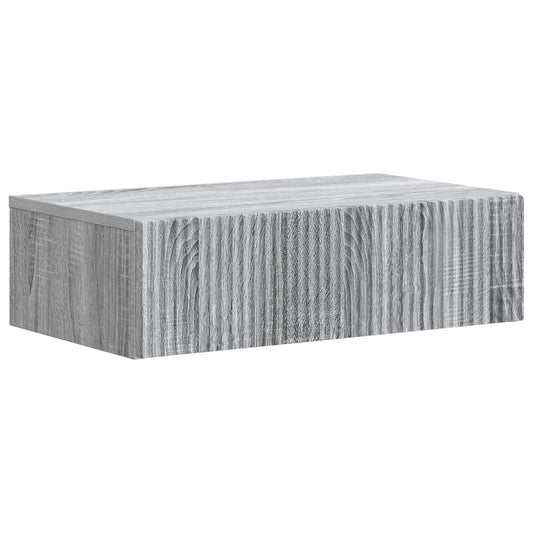 Tavolino da Parete Laterale Grigio Sonoma 59 x 34,5 x 17 cm | homemem39