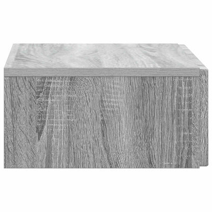 Tavolino da Parete Laterale Grigio Sonoma 59 x 34,5 x 17 cm