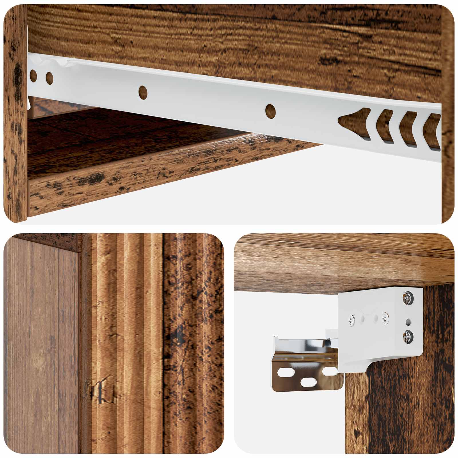 Tavolino da Parete Laterale Legno antico 59 x 34,5 x 17 cm | homemem39