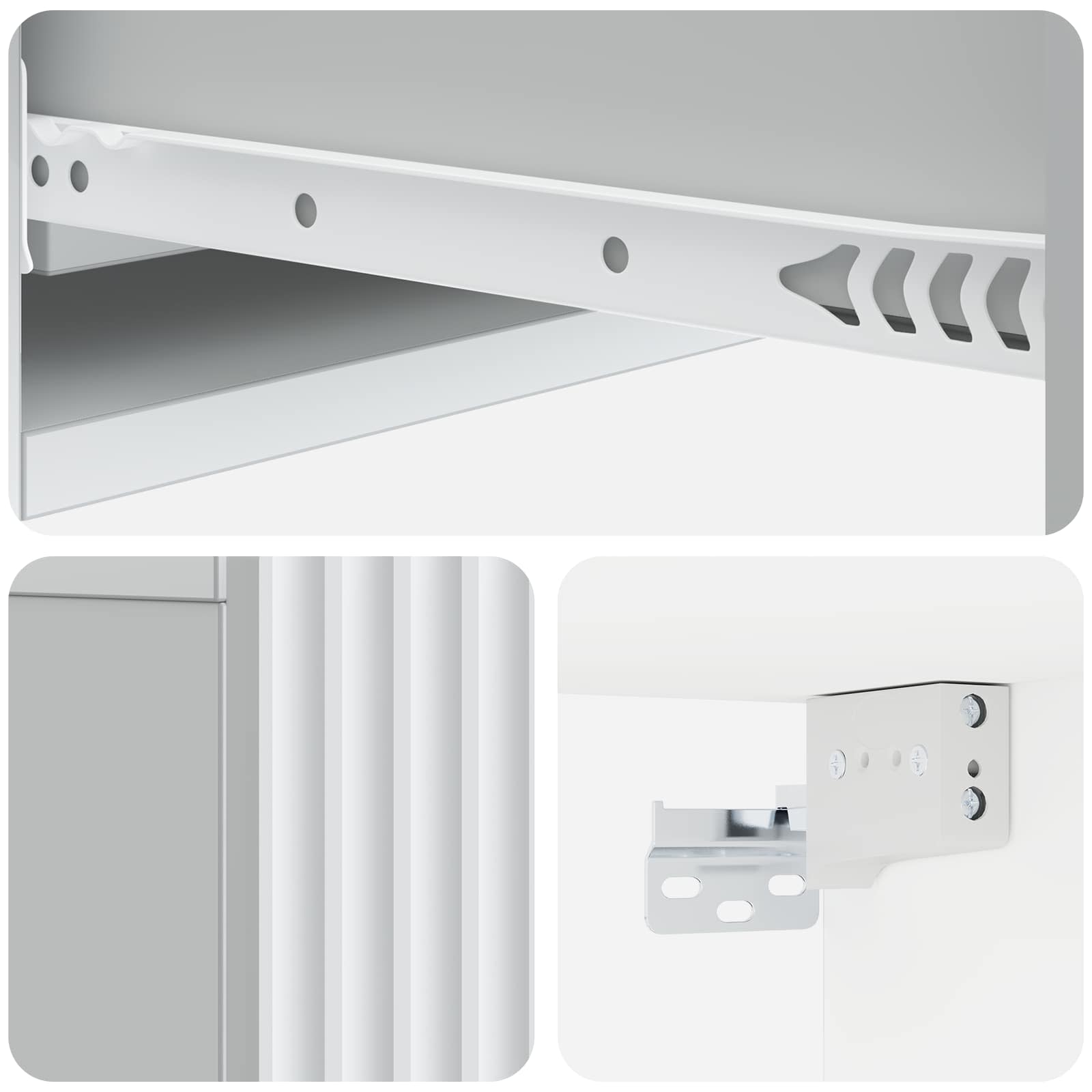 Tavolino da Parete Laterale Bianco 87,5 x 34,5 x 17 cm | homemem39