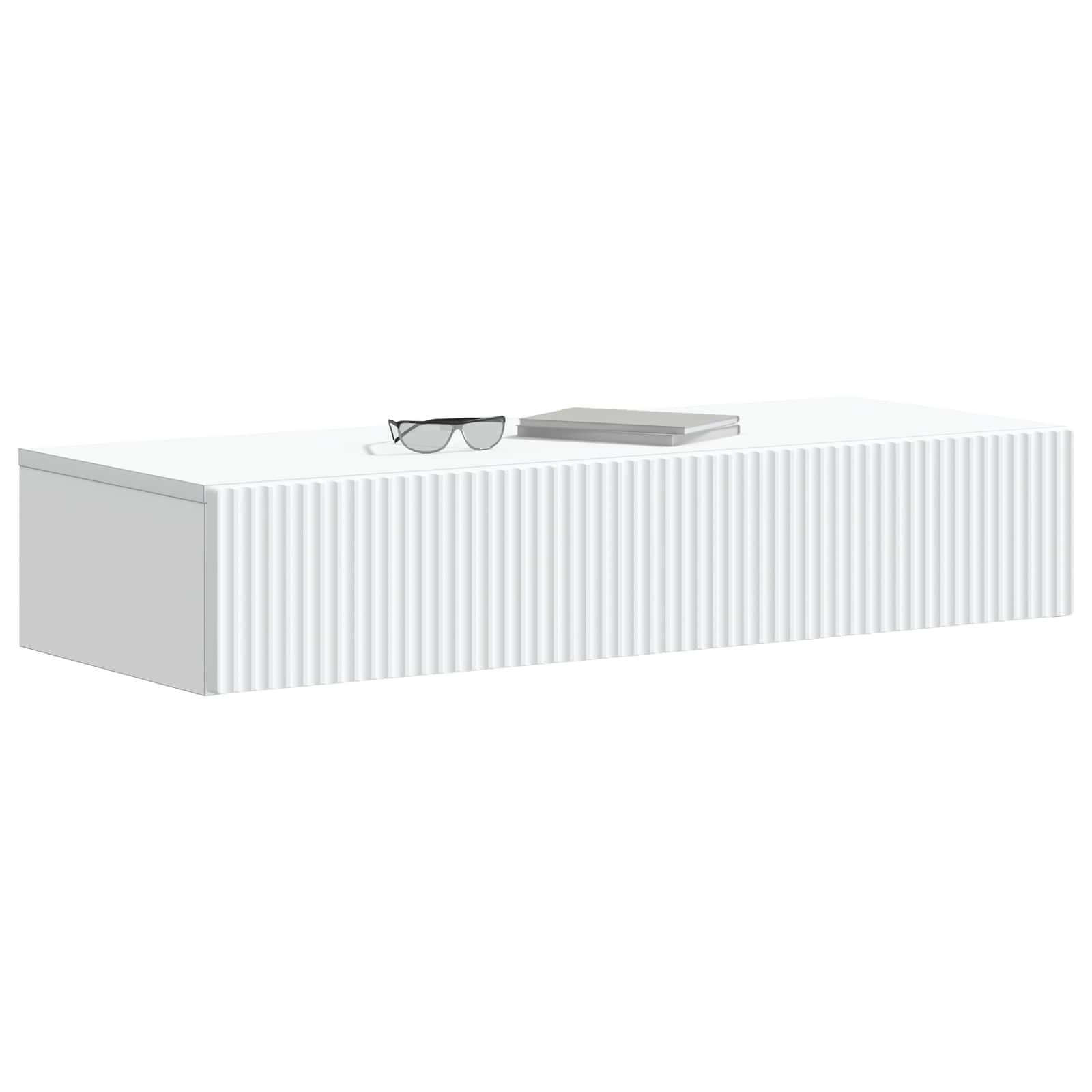 Tavolino da Parete Laterale Bianco 87,5 x 34,5 x 17 cm | homemem39