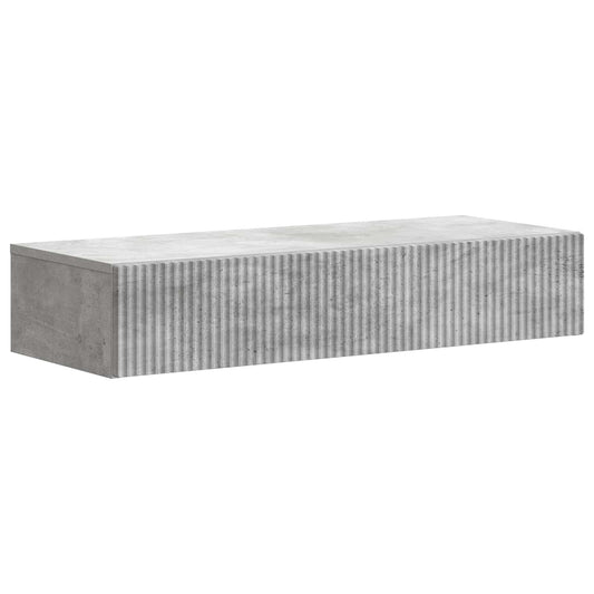Tavolino da Parete Laterale Grigio Cemento 87,5 x 34,5 x 17 cm | homemem39