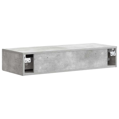 Tavolino da Parete Laterale Grigio Cemento 87,5 x 34,5 x 17 cm | homemem39