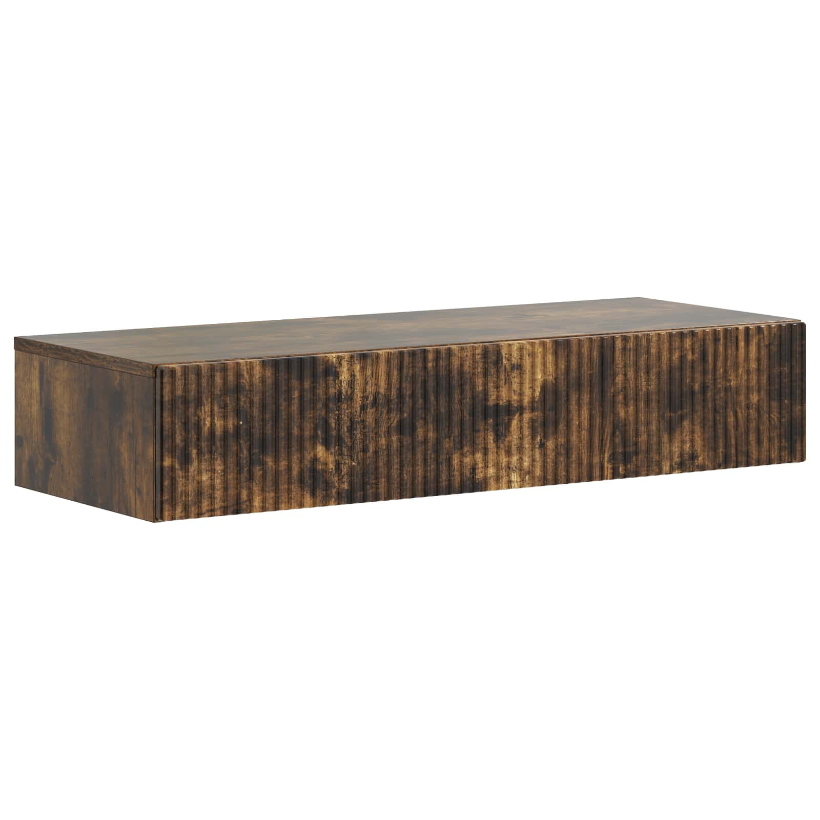 Tavolino da Parete Laterale Rovere Fumo 87,5 x 34,5 x 17 cm | homemem39