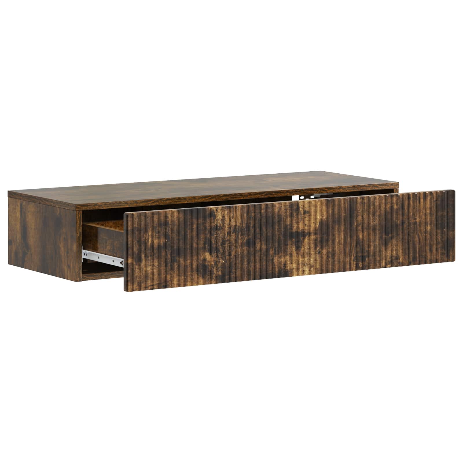 Tavolino da Parete Laterale Rovere Fumo 87,5 x 34,5 x 17 cm | homemem39