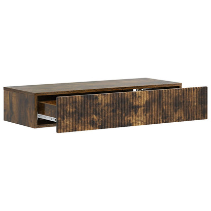Tavolino da Parete Laterale Rovere Fumo 87,5 x 34,5 x 17 cm | homemem39
