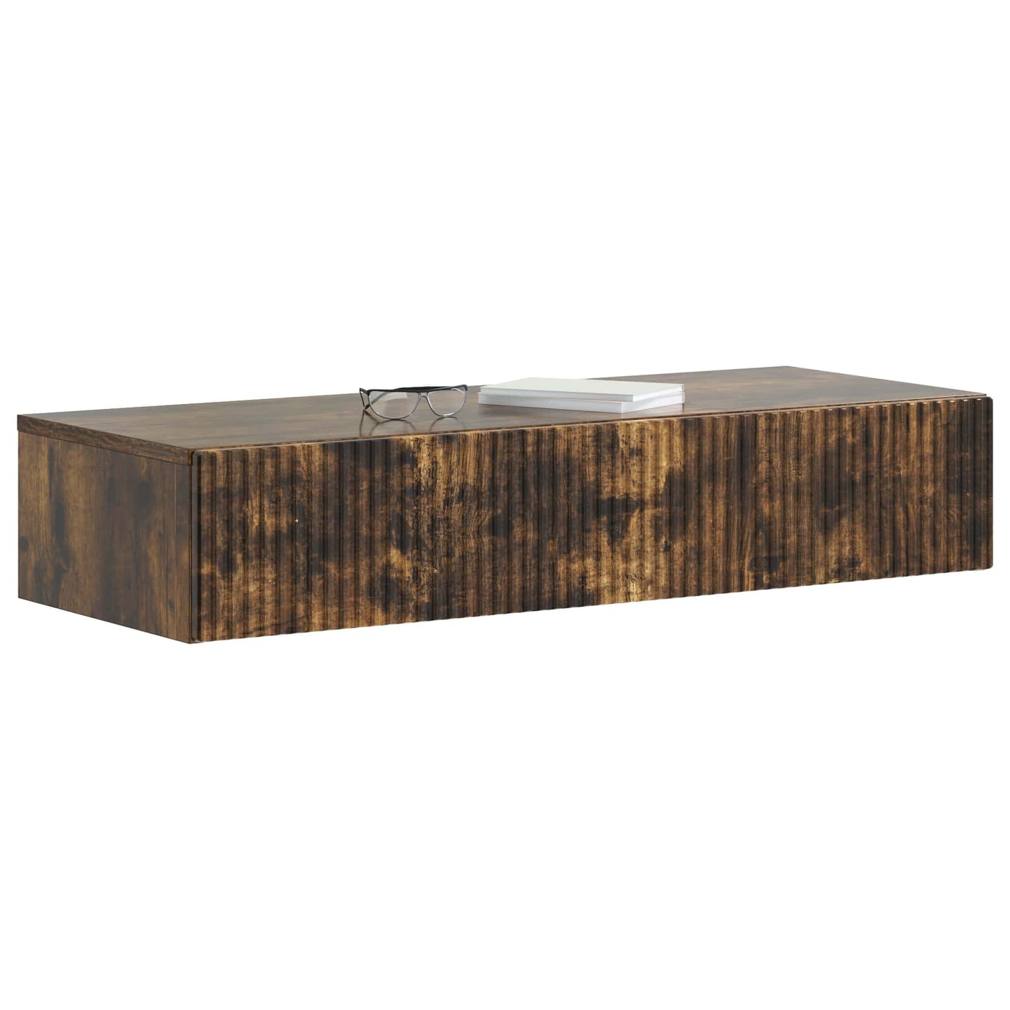 Tavolino da Parete Laterale Rovere Fumo 87,5 x 34,5 x 17 cm | homemem39