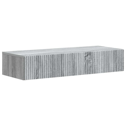 Tavolino da Parete Laterale Grigio Sonoma 87,5 x 34,5 x 17 cm