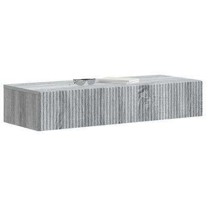 Tavolino da Parete Laterale Grigio Sonoma 87,5 x 34,5 x 17 cm | homemem39