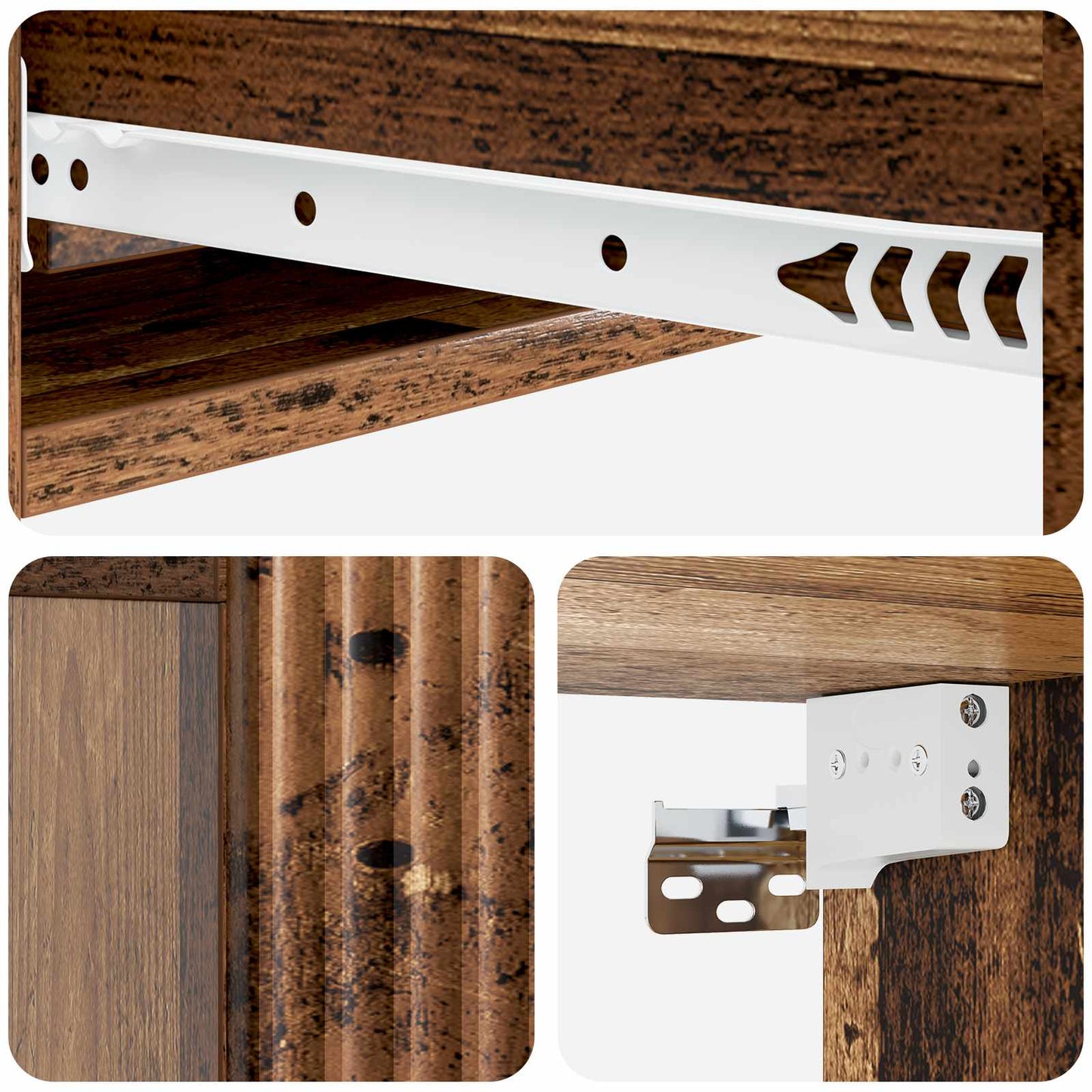 Tavolino da Parete Laterale Legno antico 87,5 x 34,5 x 17 cm | homemem39