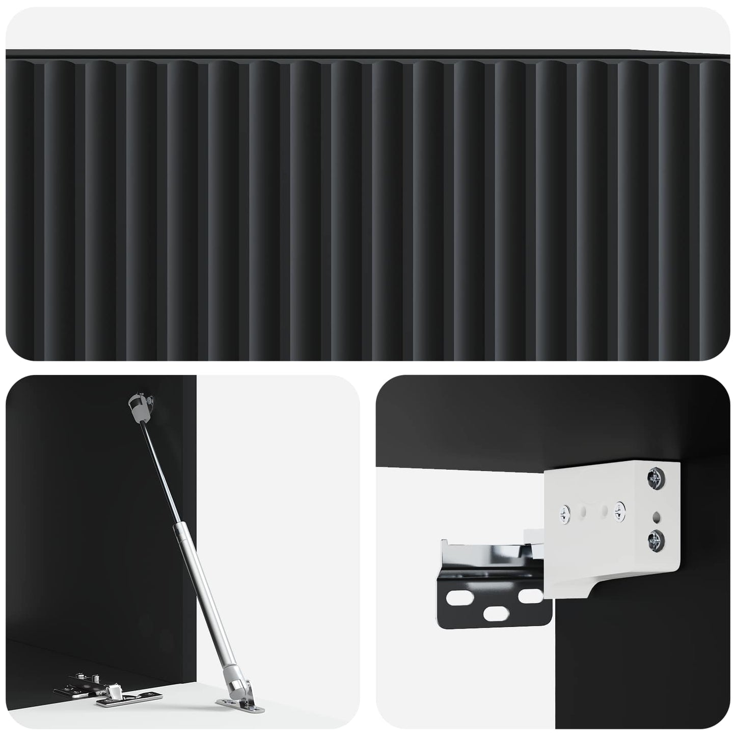 Mobile Porta TV da Muro Nero 59,5 x 41 x 30 cm | homemem39