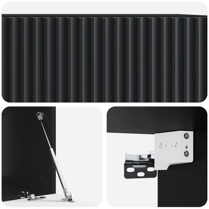 Mobile Porta TV da Muro Nero 59,5 x 41 x 30 cm | homemem39