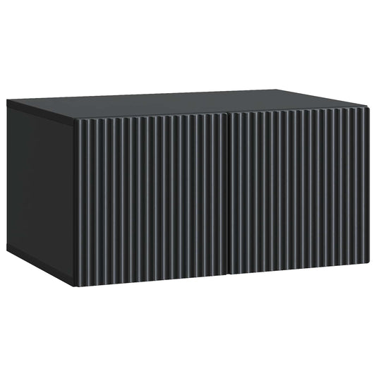 Mobile Porta TV da Muro Nero 59,5 x 41 x 30 cm | homemem39