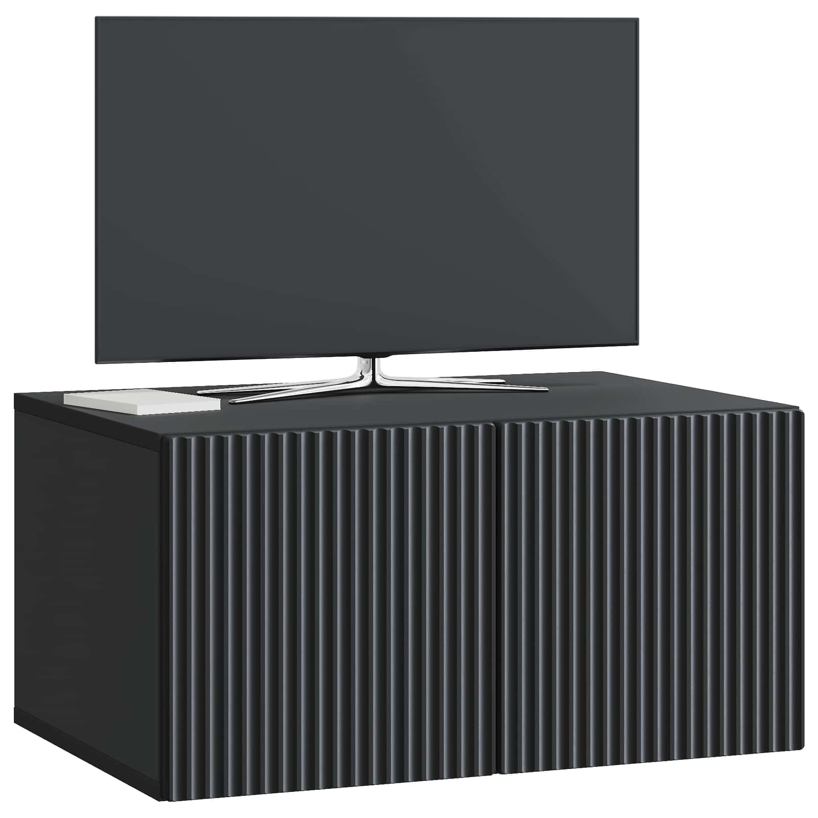Mobile Porta TV da Muro Nero 59,5 x 41 x 30 cm | homemem39
