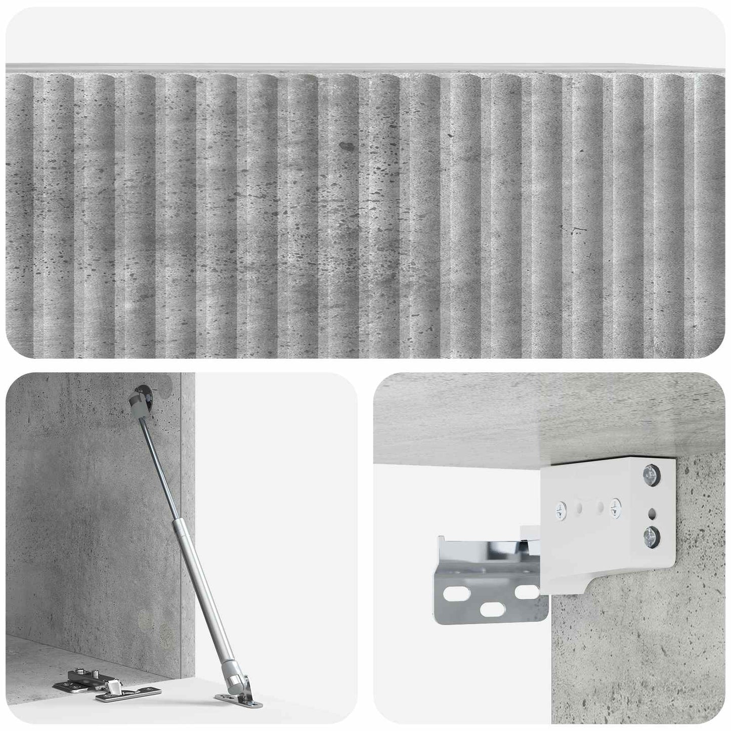 Mobile Porta TV da Muro Grigio Cemento 59,5 x 41 x 30 cm | homemem39