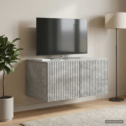 Mobile Porta TV da Muro Grigio Cemento 59,5 x 41 x 30 cm