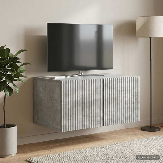 Mobile Porta TV da Muro Grigio Cemento 59,5 x 41 x 30 cm