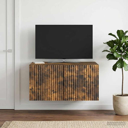 Mobile Porta TV da Muro Rovere Fumo 59,5 x 41 x 30 cm