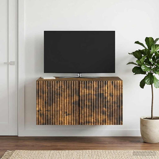 Mobile Porta TV da Muro Rovere Fumo 59,5 x 41 x 30 cm