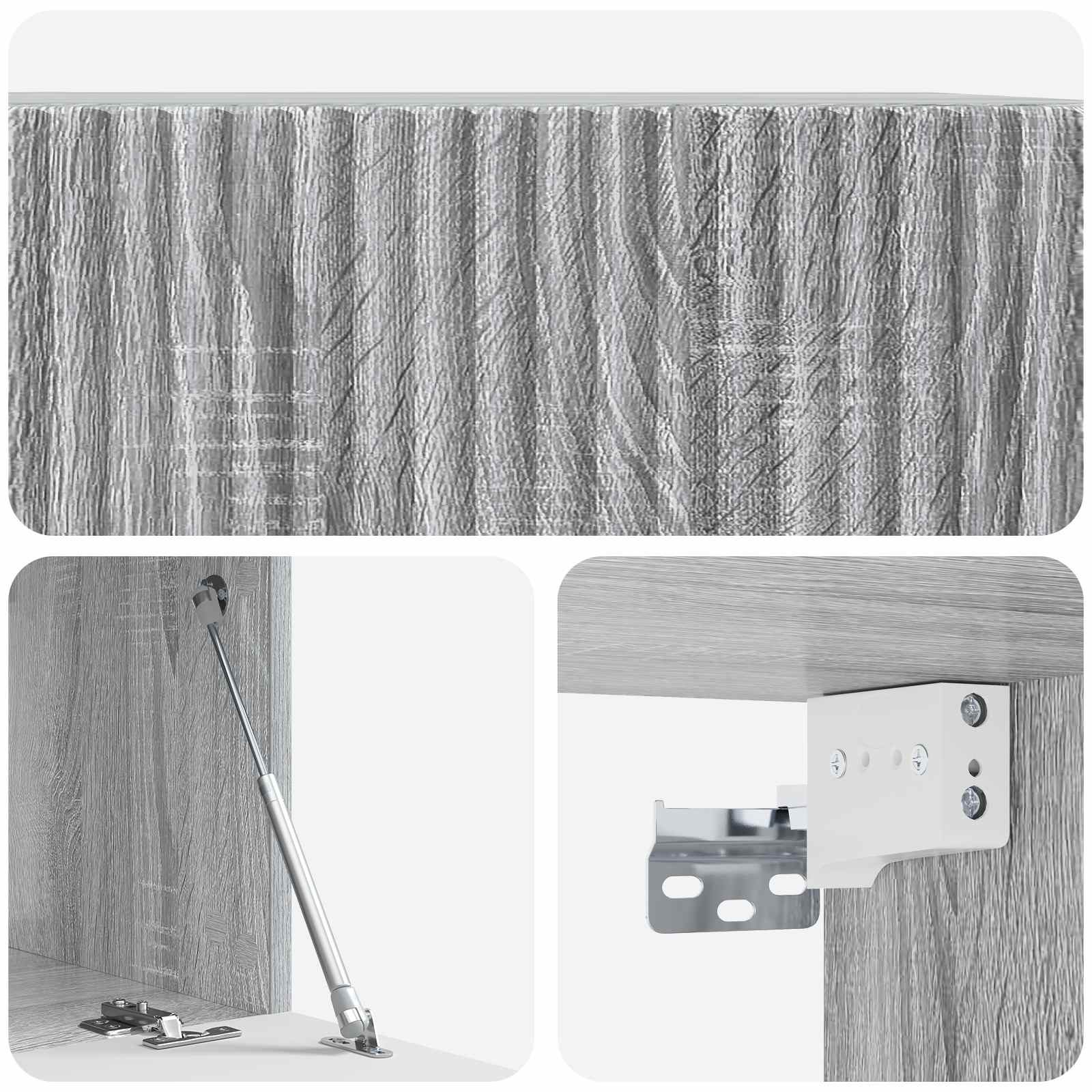 Mobile Porta TV da Muro Grigio Sonoma 59,5 x 41 x 30 cm | homemem39