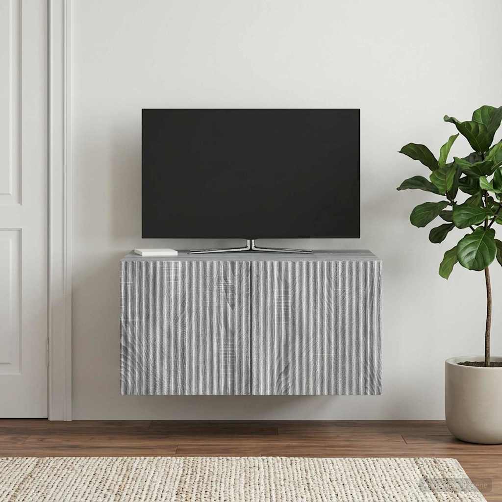 Mobile Porta TV da Muro Grigio Sonoma 59,5 x 41 x 30 cm