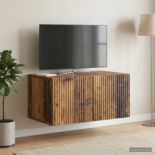 Mobile Porta TV da Muro Legno antico 59,5 x 41 x 30 cm