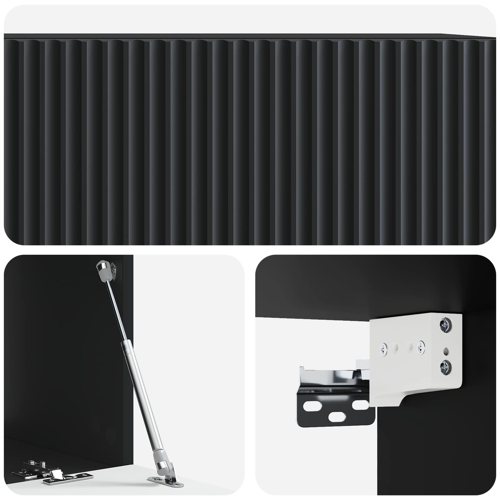 Mobile Porta TV da Muro Nero 78,5 x 41 x 30 cm | homemem39