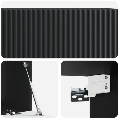 Mobile Porta TV da Muro Nero 78,5 x 41 x 30 cm | homemem39